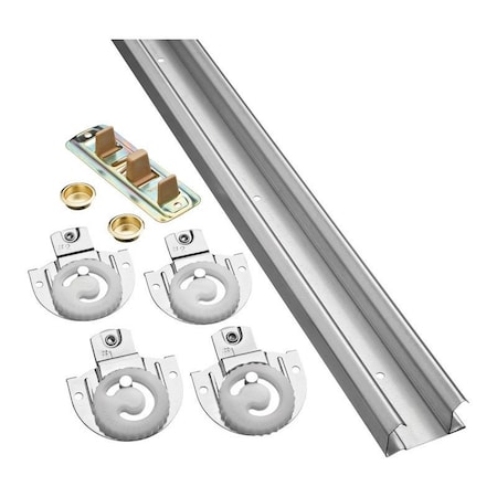 National Hardware 60 in. L Galvanized Silver Nylon/Steel By-Pass Door Hardware Set 1 pk N343-079